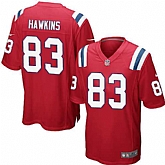 Nike Men & Women & Youth Patriots #83 Hawkins Red Team Color Game Jersey,baseball caps,new era cap wholesale,wholesale hats